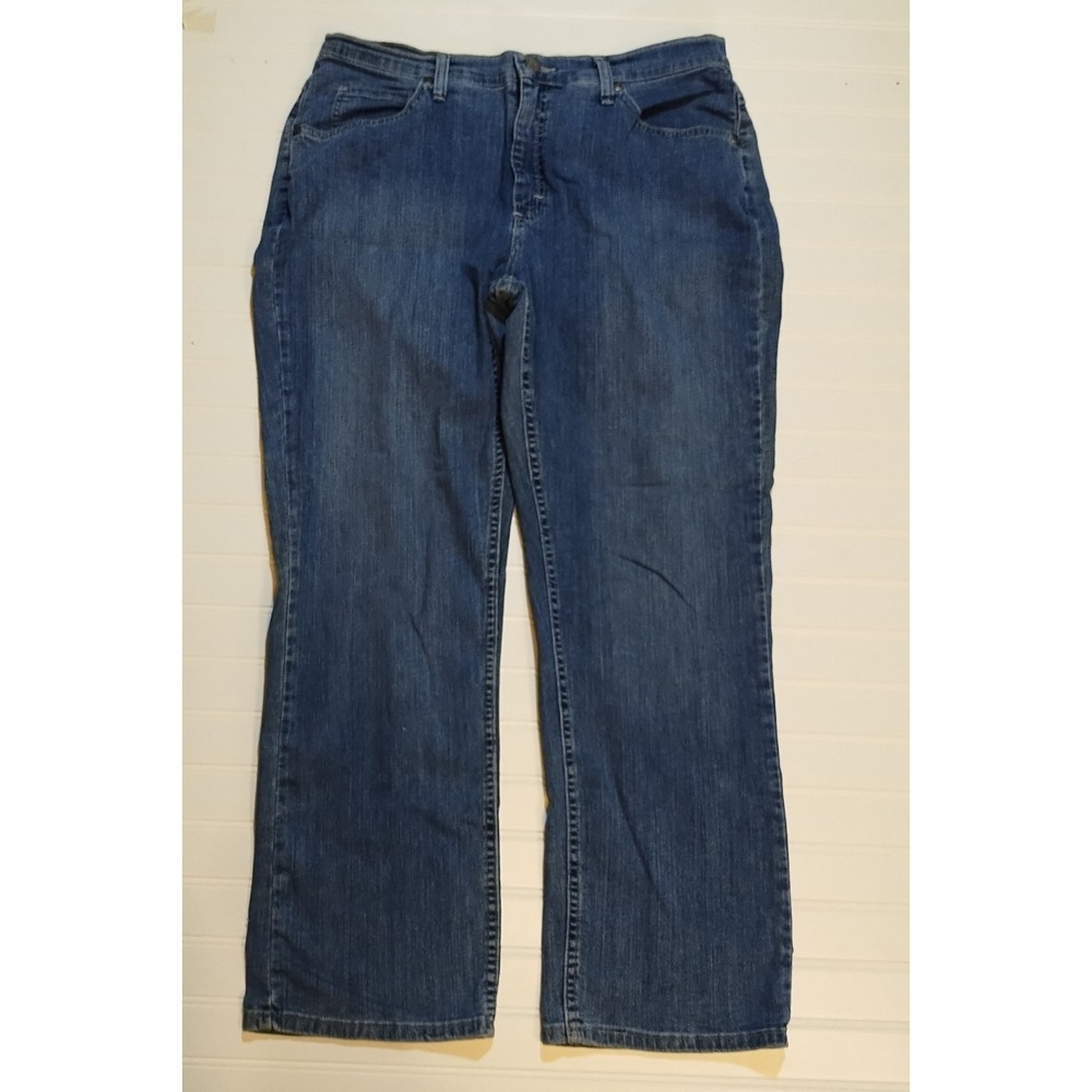 Riders by Lee Womens Classic Fit Straight Leg Jeans 16P Medium Wash Mid‎ Rise